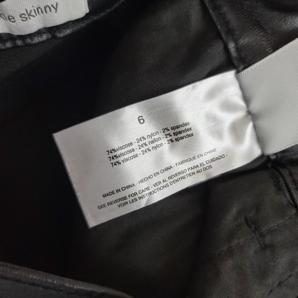 Social Standard By Sanctuary Ankle Skinny Coated Pants Sz 6 - Picture 8 of 13